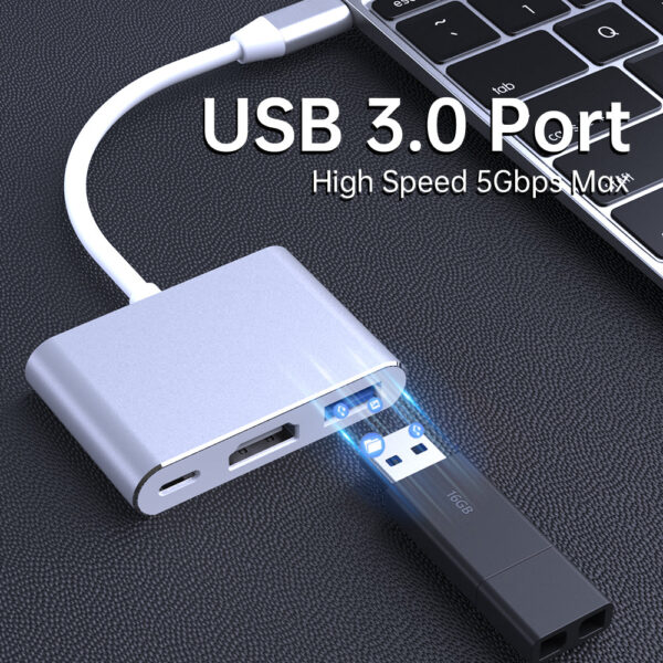 3 in 1 USB C To HDMI Connector. - Image 4